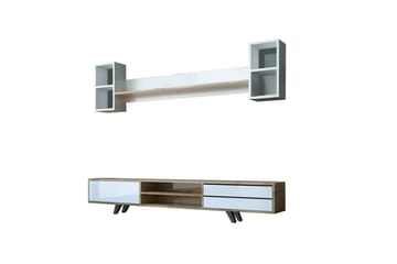 Seyra Tv-stativ 45 cm - Hvit/Eik - Møbler - TV- & Mediamøbler - Mediestativ & veggfeste - TV-veggfeste