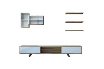 Seyra Tv-stativ 45 cm - Hvit/Eik - Møbler - TV- & Mediamøbler - Mediestativ & veggfeste - TV-veggfeste