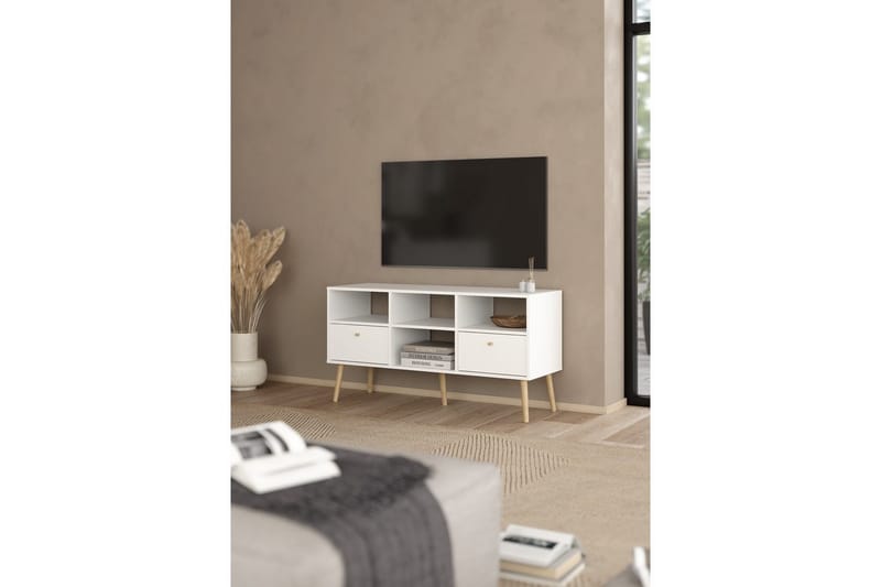 Shinta TV-stativ 61 cm - Hvit - Møbler - TV- & Mediamøbler - Mediestativ & veggfeste - TV-veggfeste