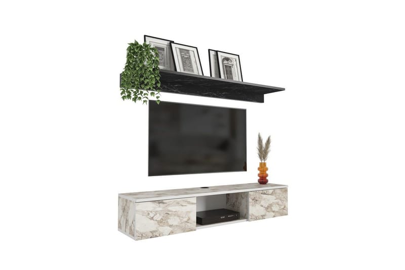 Sovric TV-benk 140 cm - Hvit - Møbler - TV- & Mediamøbler - TV benk & mediabenk