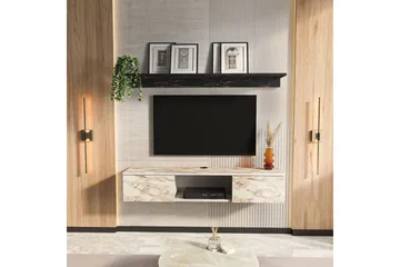 Sovric TV-benk 140 cm - Hvit - Møbler - TV- & Mediamøbler - TV benk & mediabenk