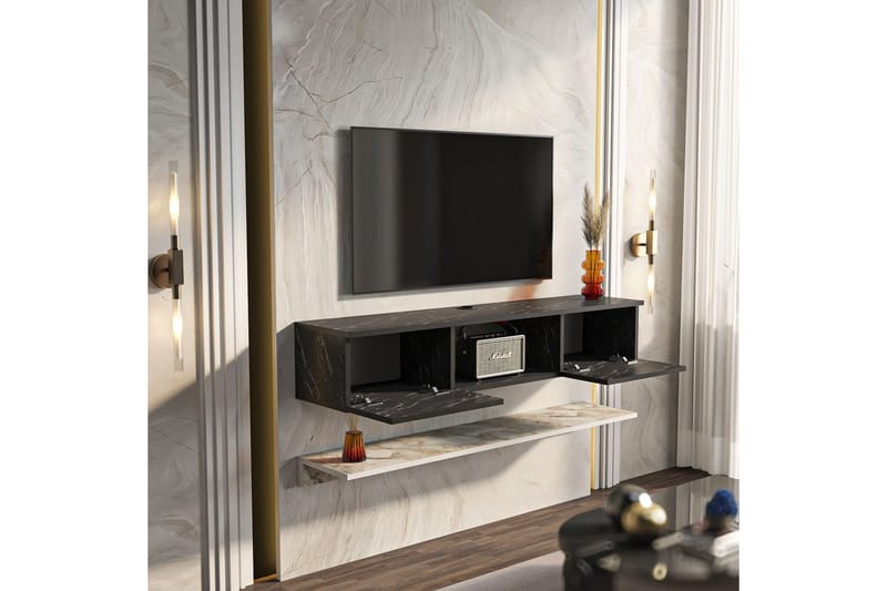 Sovric TV-benk 140 cm - Hvit - Møbler - TV- & Mediamøbler - TV benk & mediabenk