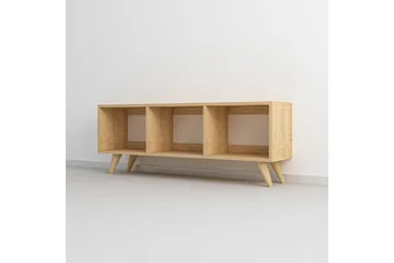 Springhill Gulvstående TV-benk 120 cm med Oppbevaring i Malt Tre - Beige - Møbler - TV- & Mediamøbler - TV benk & mediabenk