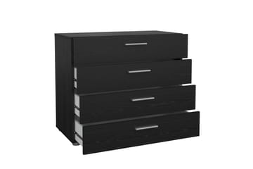 Suntia Kommode 80 cm - Svart/Gråfarget tre - Oppbevaring - Oppbevaringsmøbler - Kommode