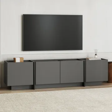 Sylvenn TV-benk 180 cm - Antrasitt/Svart - Møbler - TV- & Mediamøbler - TV benk & mediabenk