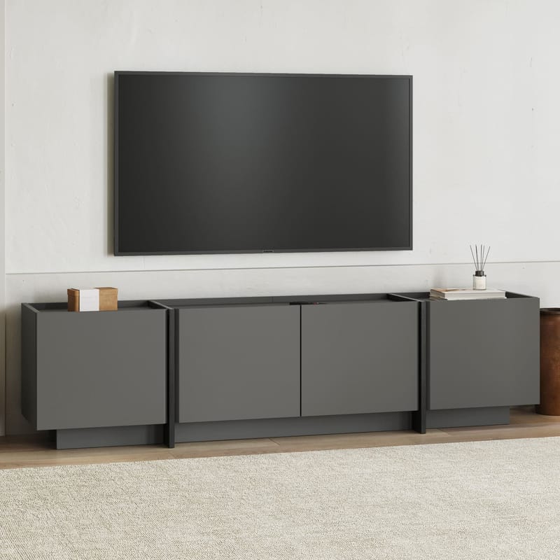 Sylvenn TV-benk 180 cm - Antrasitt/Svart - Møbler - TV- & Mediamøbler - TV benk & mediabenk