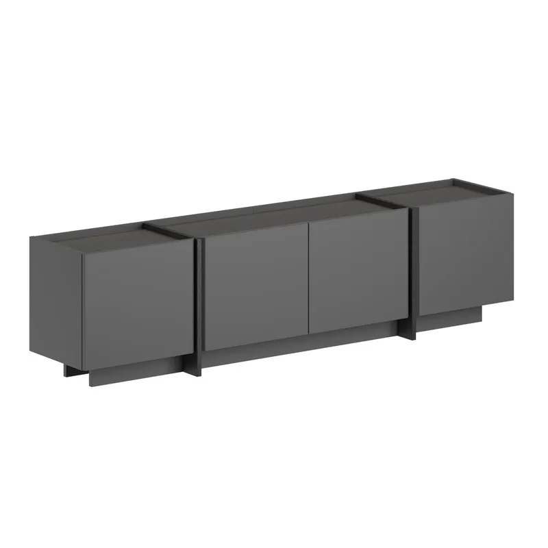 Sylvenn TV-benk 180 cm, Antrasitt/Svart