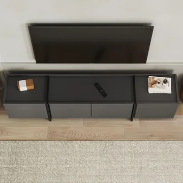 Sylvenn TV-benk 180 cm - Antrasitt/Svart - Møbler - TV- & Mediamøbler - TV benk & mediabenk
