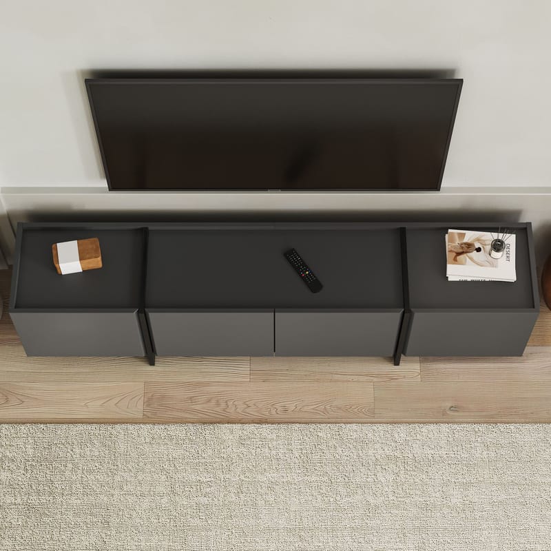 Sylvenn TV-benk 180 cm - Antrasitt/Svart - Møbler - TV- & Mediamøbler - TV benk & mediabenk