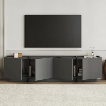 Sylvenn TV-benk 180 cm - Antrasitt/Svart - Møbler - TV- & Mediamøbler - TV benk & mediabenk