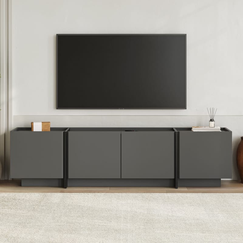 Sylvenn TV-benk 180 cm - Antrasitt/Svart - Møbler - TV- & Mediamøbler - TV benk & mediabenk