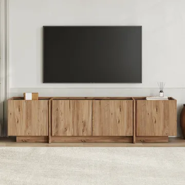 Sylvenn TV-benk 180 cm - Atlantic Pine/Anthracite - Møbler - TV- & Mediamøbler - TV benk & mediabenk