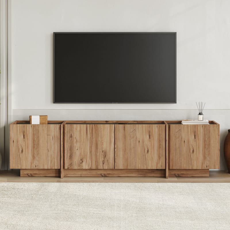 Sylvenn TV-benk 180 cm - Atlantic Pine/Anthracite - Møbler - TV- & Mediamøbler - TV benk & mediabenk
