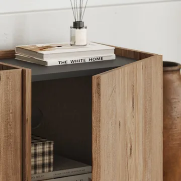 Sylvenn TV-benk 180 cm - Atlantic Pine/Anthracite - Møbler - TV- & Mediamøbler - TV benk & mediabenk