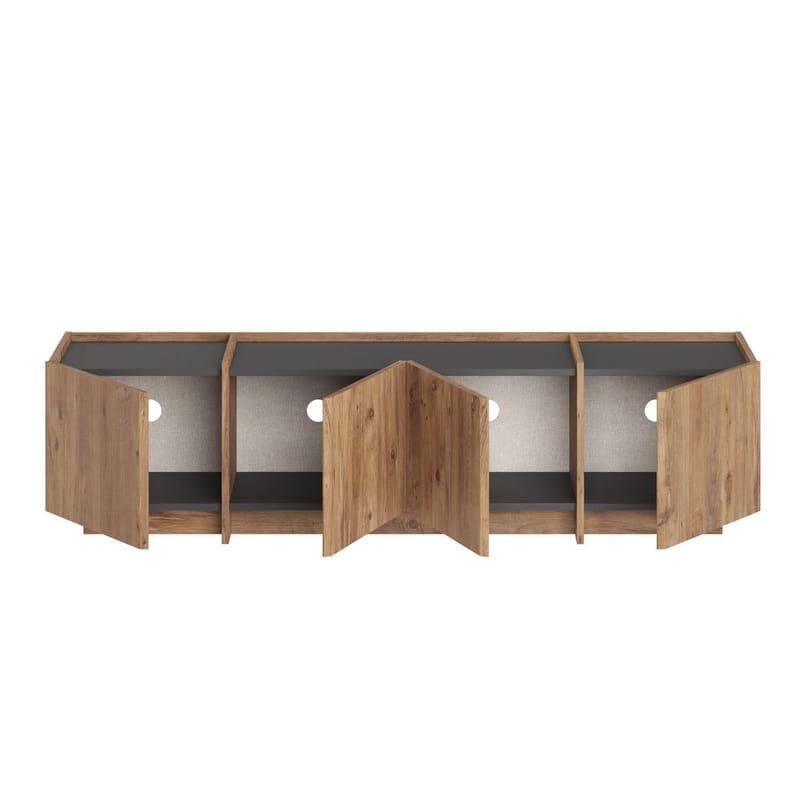 Sylvenn TV-benk 180 cm - Atlantic Pine/Anthracite - Møbler - TV- & Mediamøbler - TV benk & mediabenk