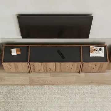 Sylvenn TV-benk 180 cm - Atlantic Pine/Anthracite - Møbler - TV- & Mediamøbler - TV benk & mediabenk