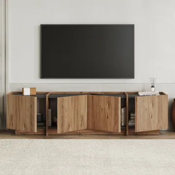 Sylvenn TV-benk 180 cm - Atlantic Pine/Anthracite - Møbler - TV- & Mediamøbler - TV benk & mediabenk
