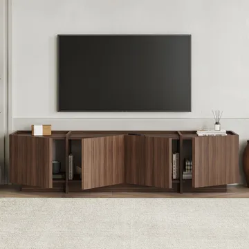 Sylvenn TV-benk 180 cm - Milano Walnut - Møbler - TV- & Mediamøbler - Mediestativ & veggfeste - TV-veggfeste