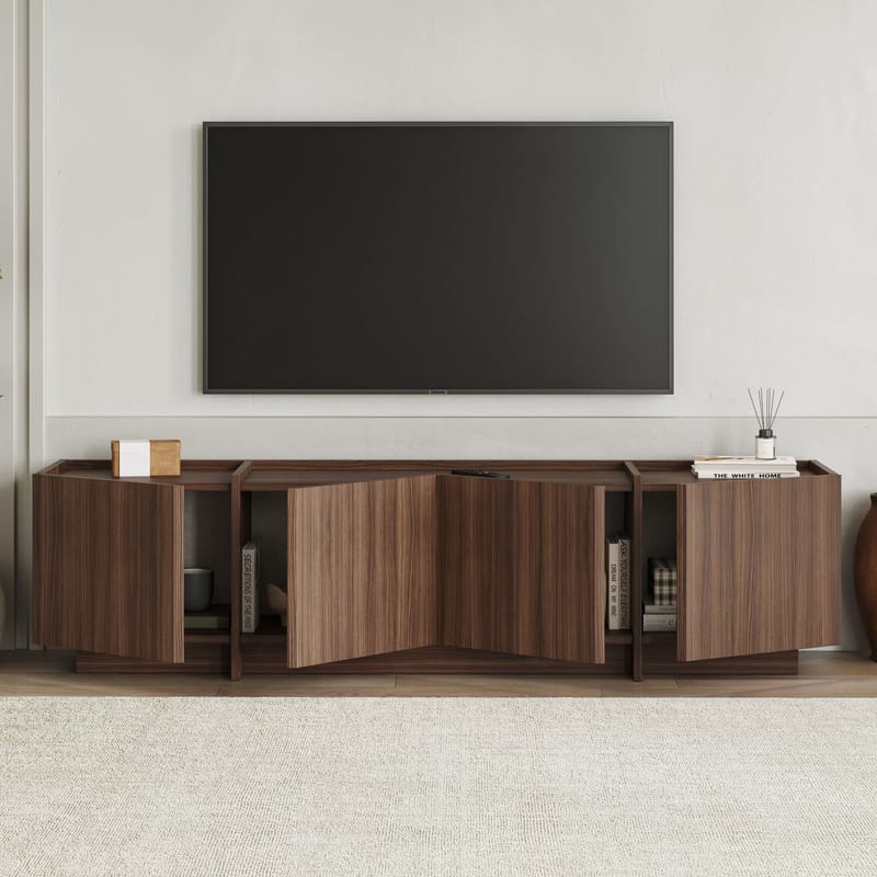 Sylvenn TV-benk 180 cm - Milano Walnut - Møbler - TV- & Mediamøbler - Mediestativ & veggfeste - TV-veggfeste