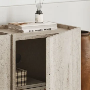 Sylvenn TV-benk 180 cm - Travertin - Møbler - TV- & Mediamøbler - Mediestativ & veggfeste - TV-veggfeste