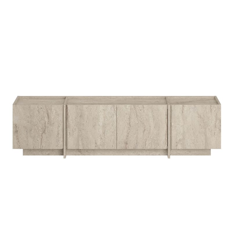 Sylvenn TV og Mediabenk 180 cm med Oppbevaring i Tre - Beige - Møbler - TV- & Mediamøbler - TV benk & mediabenk