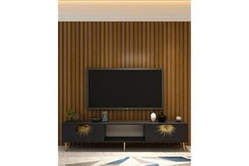 Tari TV-benk 150 cm - Antrasitt/Gull - Møbler - TV- & Mediamøbler - TV benk & mediabenk