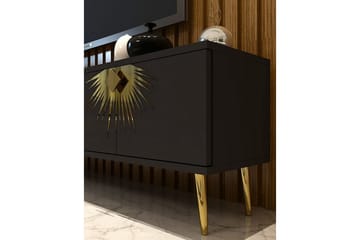 Tari TV-benk 150 cm - Antrasitt/Gull - Møbler - TV- & Mediamøbler - TV benk & mediabenk