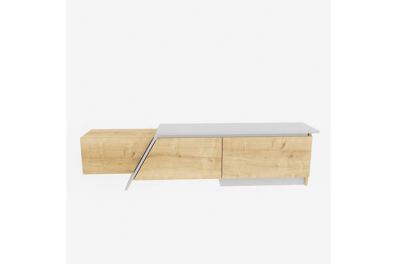 Tavros TV-benk 180 cm - Eik/Hvit - Møbler - TV- & Mediamøbler - TV benk & mediabenk