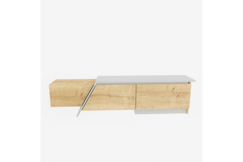 Tavros TV-benk 180 cm, Eik/Hvit