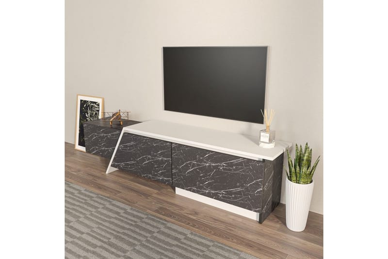 Tavros TV-benk 180 cm - Grå/Hvit - Møbler - TV- & Mediamøbler - TV benk & mediabenk