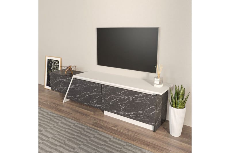 Tavros TV-benk 180 cm - Grå/Hvit - Møbler - TV- & Mediamøbler - TV benk & mediabenk