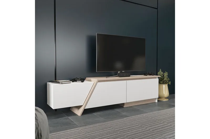 Tavros TV-benk 180 cm - Hvit - Møbler - TV- & Mediamøbler - TV benk & mediabenk