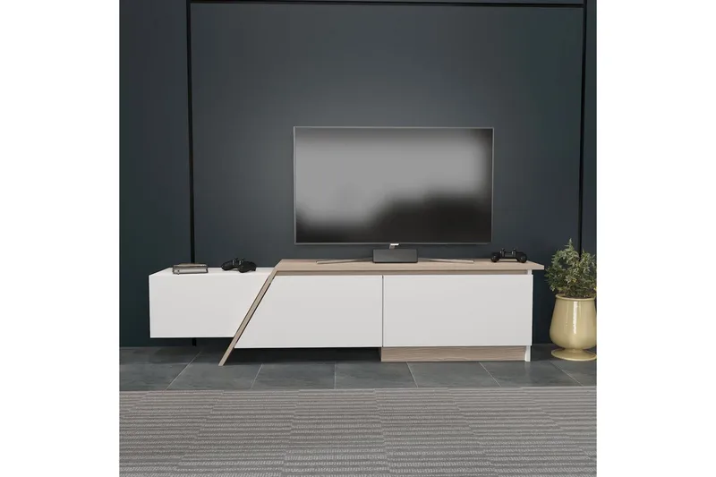 Tavros TV-benk 180 cm - Hvit - Møbler - TV- & Mediamøbler - TV benk & mediabenk
