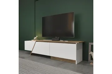 Tavros TV-benk 180 cm - Hvit/Valnøtt - Møbler - TV- & Mediamøbler - TV benk & mediabenk