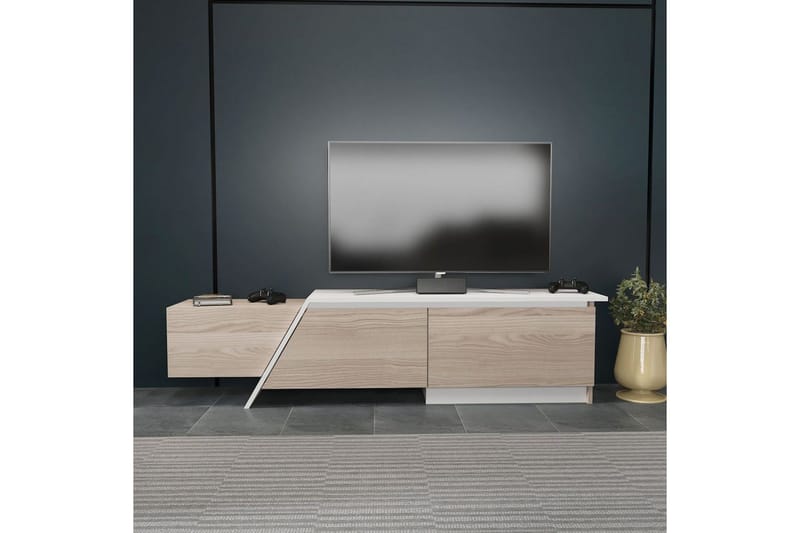 Tavros TV-benk 180 cm - Rød/Hvit - Møbler - TV- & Mediamøbler - TV benk & mediabenk