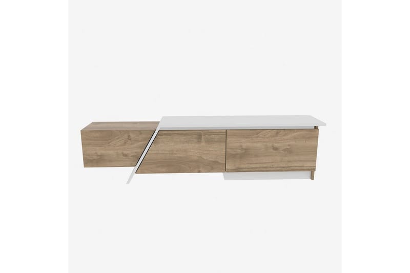 Tavros TV-benk 180 cm - Valnøtt/Hvit - Møbler - TV- & Mediamøbler - TV benk & mediabenk