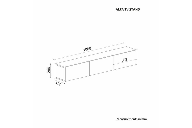 Taybah TV-benk 180 cm - Travertin - Møbler - TV- & Mediamøbler - TV benk & mediabenk