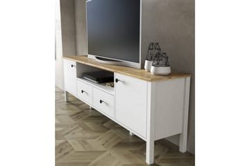 Thynor TV-benk 180 cm - Hvit - Møbler - TV- & Mediamøbler - TV benk & mediabenk