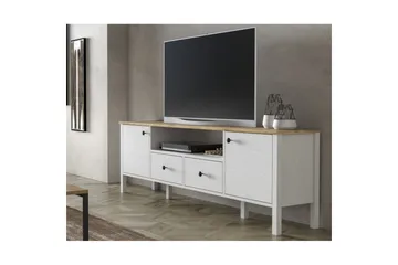 Thynor TV-benk 180 cm - Hvit - Møbler - TV- & Mediamøbler - TV benk & mediabenk