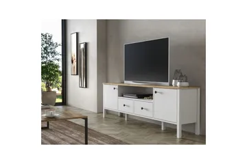 Thynor TV-benk 180 cm - Hvit - Møbler - TV- & Mediamøbler - TV benk & mediabenk