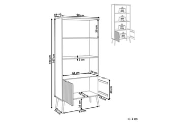 Timmins Bokhylle 90 cm i Furu - Lysebrun - Oppbevaring - Hylle - Bokhylle