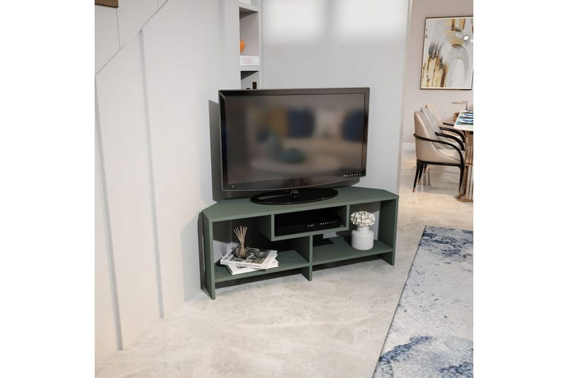 Torlin TV-benk 120 cm - Grønn - Møbler - TV- & Mediamøbler - TV benk & mediabenk