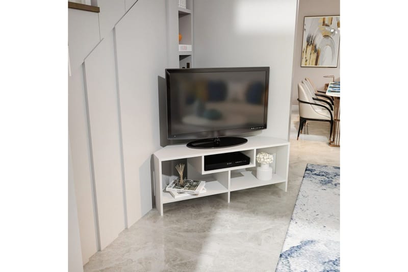 Torlin TV-benk 120 cm - Hvit - Møbler - TV- & Mediamøbler - TV benk & mediabenk