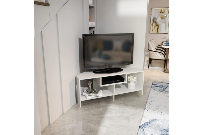 Torlin TV-benk 120 cm - Hvit - Møbler - TV- & Mediamøbler - TV benk & mediabenk