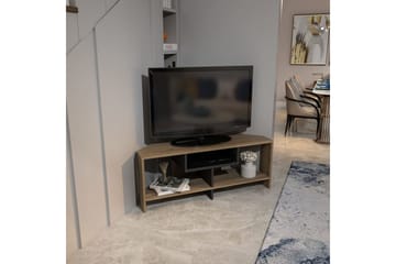 Torlin TV-benk 120 cm - Valnøtt/Hvit - Møbler - TV- & Mediamøbler - TV benk & mediabenk