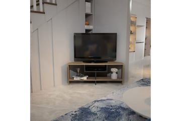 Torlin TV-benk 120 cm - Valnøtt/Hvit - Møbler - TV- & Mediamøbler - TV benk & mediabenk