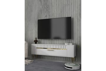 Tovren TV-benk 120 cm - Hvit/Gull - Møbler - TV- & Mediamøbler - TV benk & mediabenk