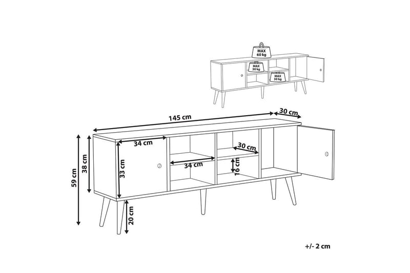 TV-benk Chandler - Møbler - TV- & Mediamøbler - TV benk & mediabenk