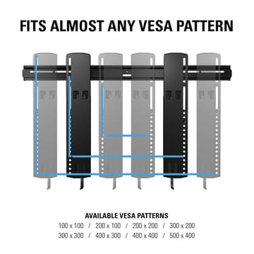 TV-feste Sanus Superslim 51-80 VLT16-B2 - svart - Møbler - TV- & Mediamøbler - Mediestativ & veggfeste - TV-veggfeste