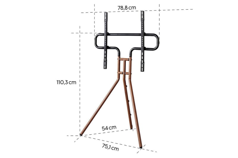 TV Gulvstativ Hama Design Opptil 75 - Mørkebrun - Møbler - TV- & Mediamøbler - Mediestativ & veggfeste - TV-veggfeste